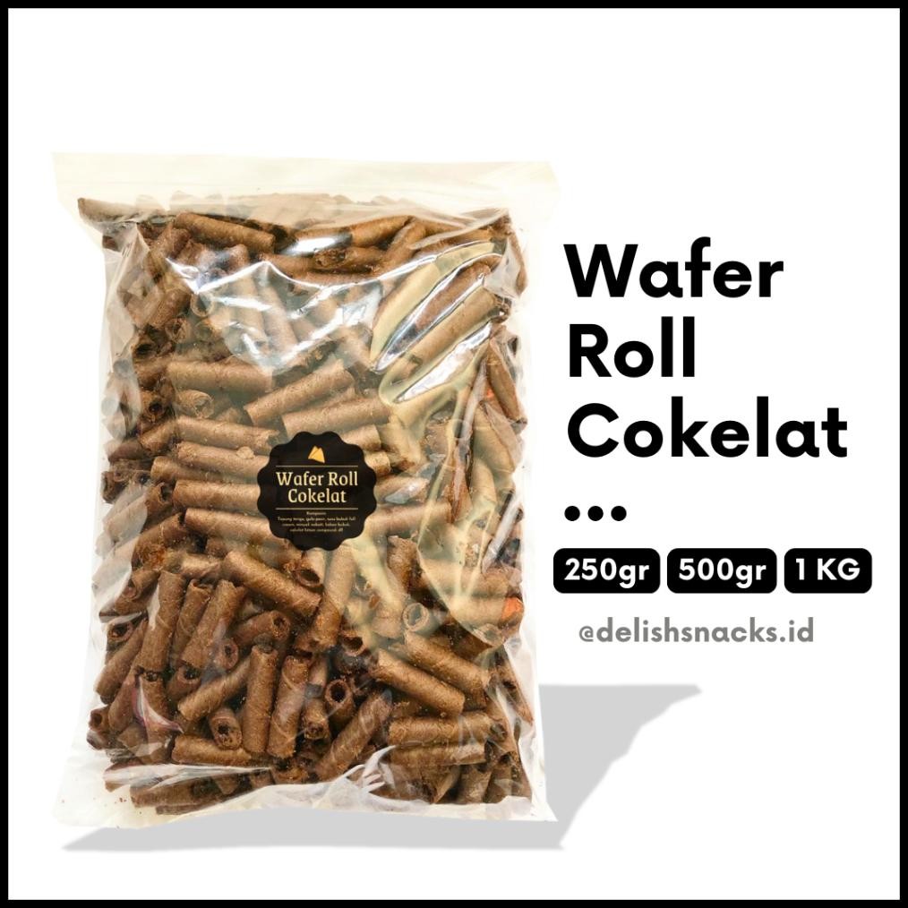 

READY STOCK [DELISH SNACKS] Wafer Roll Cokelat (Grosir) 250gr 500gr 1 KG / Snack Cemilan Camilan Grosiran Kiloan