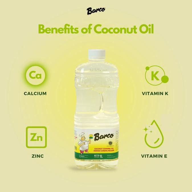 

Minyak Kelapa Barco 1 Liter 1 Dus (12 Pcs) - Coconut Cooking Oil Diskon!