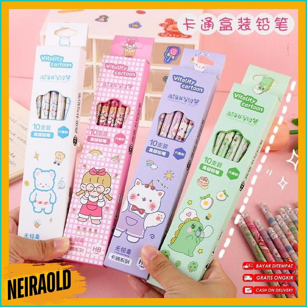 

Pensil Set Hb Isi 10 Pcs/Alat Tulis Sekolah Set Berkarakter Lucu Terlengkap Dan Termurah