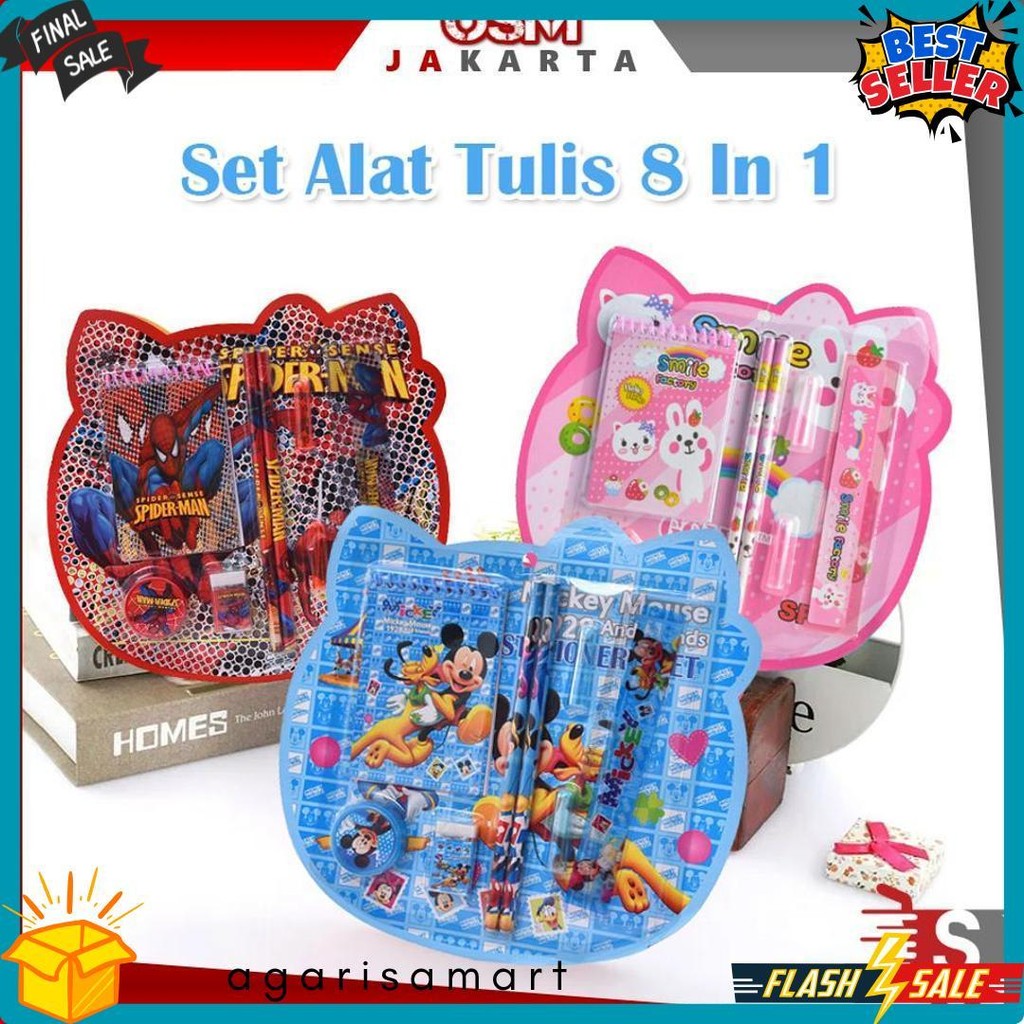 

Osm Jkt S5931 Stationary Set Karakter Kartun / Set Alat Tulis 8 In 1 / Set Alat Tulis Kartun Lucu / Stationery Set 8 In 1 Lucu Diskon
