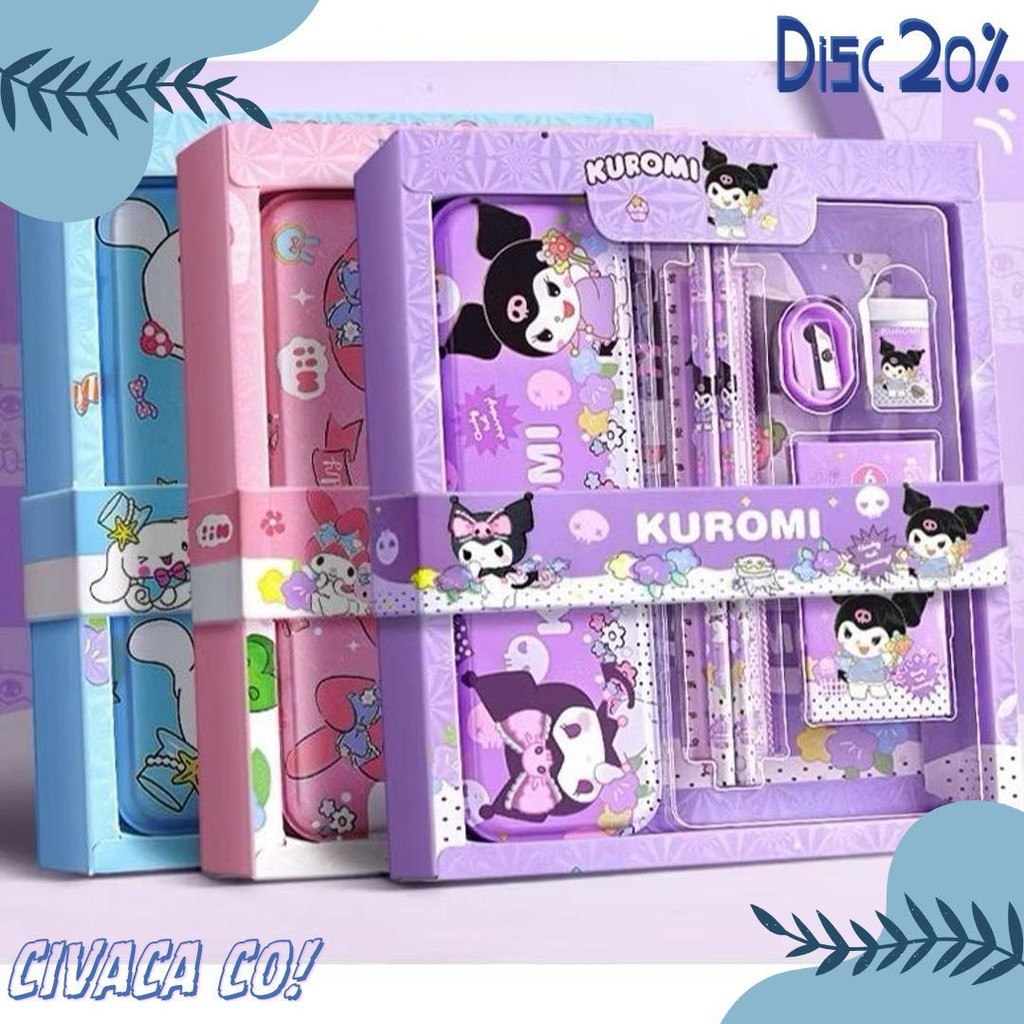 

Set Alat Tulis 12In1, Perlengkapan Sekolah Sanrio Kotak Pensil Crayon Hadiah Kuromi Cinnamorrol Stationery Terlaris! Produk Ini Banyak Dicari