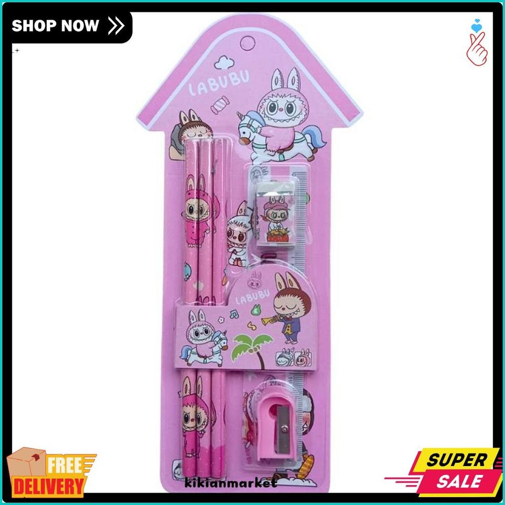 

Set Alat Tulis Anak 6 In 1 Motif Labubu Capybara Stationary Mini Perlengkapan Sekolah Lucu Flash Sale! Diskon Hingga 70%