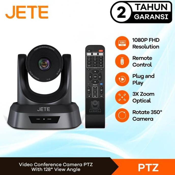 Tersedia Webcam JETE PTZ 3X Zoom Video Conference - Kamera Meeting Full HD Garansi 2 Tahun