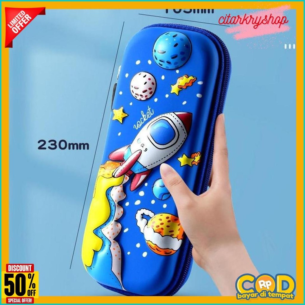 

Tempat Kotak Pensil Timbul 3D Lucu Imut Astronot Kelinci Dino Unicorn Kuda Bear Cute Pensil Case Diskon Setengah Harga