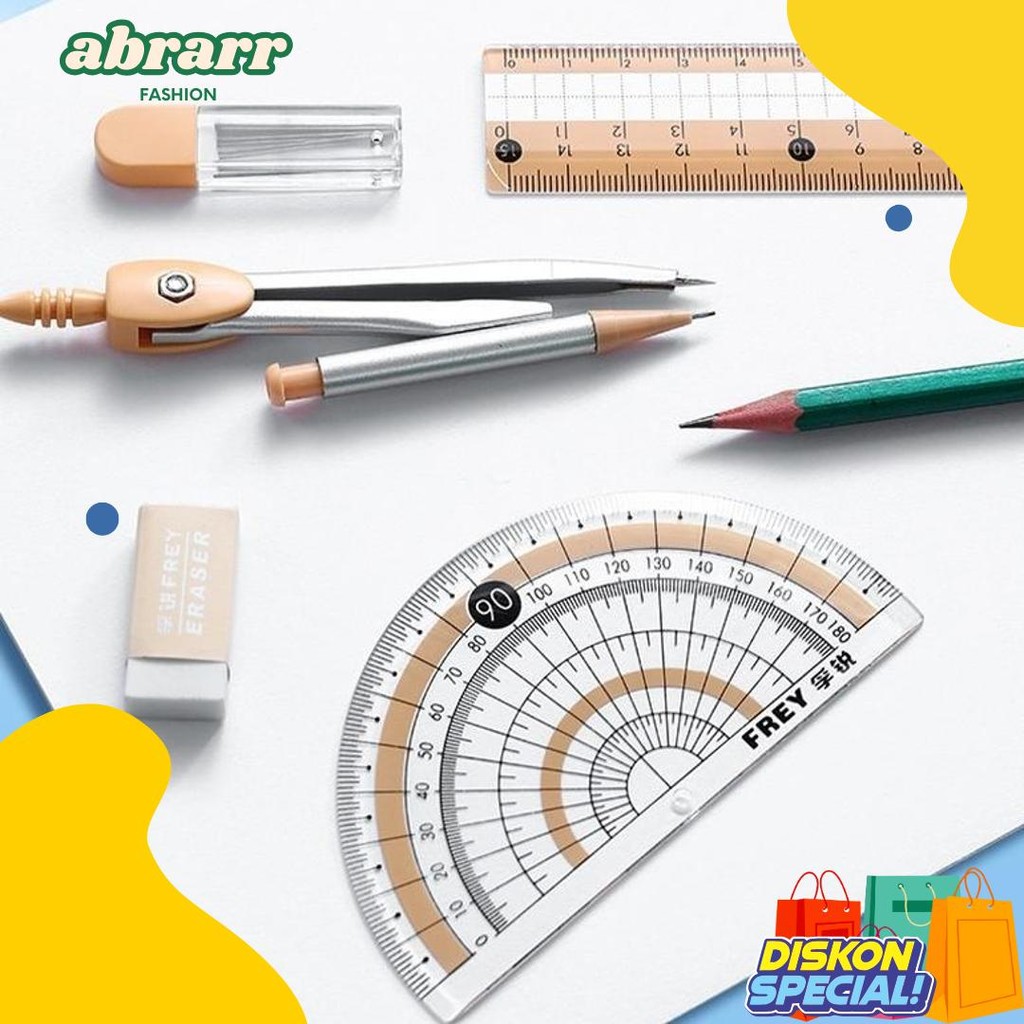 

[Dotding] 7Pcs Kompas Set Matematika + Kotak Pensil Logam Tahan Lama - Alat Tulis Sekolah & Kantor Bonus Penggaris & Penghapus/7 Pcs/Set Geometry Compasses Ruler Protractor Cute Drawing Math Study Tool School Stationery H261 Diskon Setengah Harga