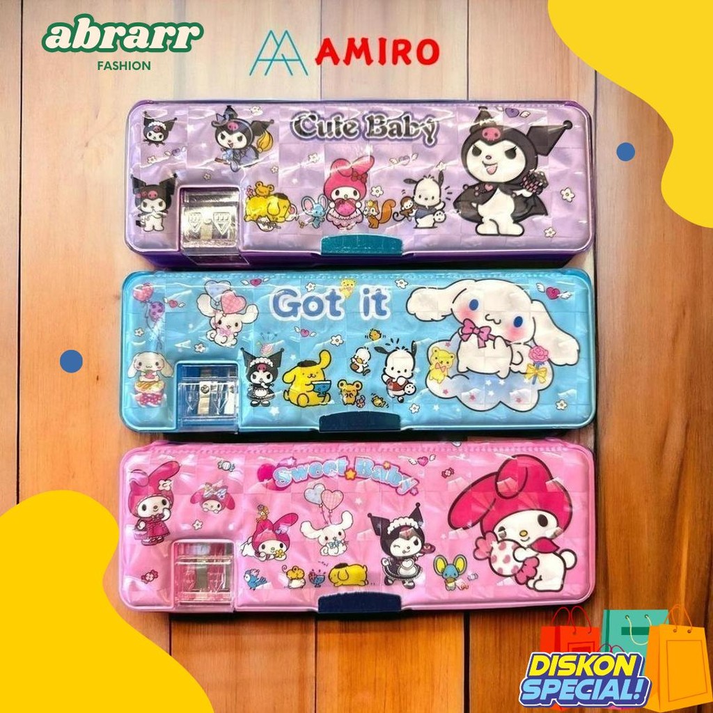 

Kotak Pensil Magnet Karakter 2 Sisi / Tempat Pensil Magnet Karakter Dengan Rautan Mini / Pensil Case Sanrio Kuromi Melody Terlengkap Dan Termurah