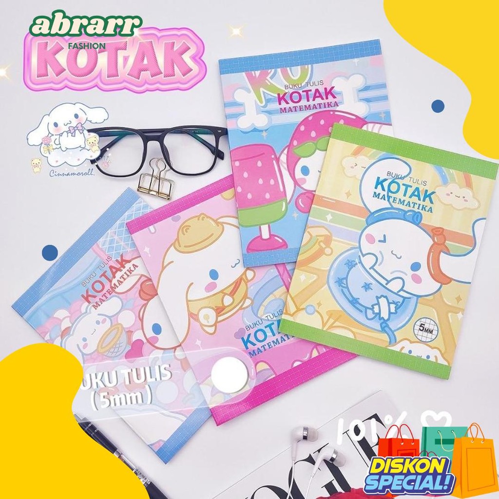 

5Mm Grid Buku Tulis 38 Lembar Buku Tulis Kotak Kecil Anak Anjing Pola Motif Kartun Lucu Matematika Notebook Kelas Bawah 4/8Pcs Terlaris! Produk Ini Banyak Dicari