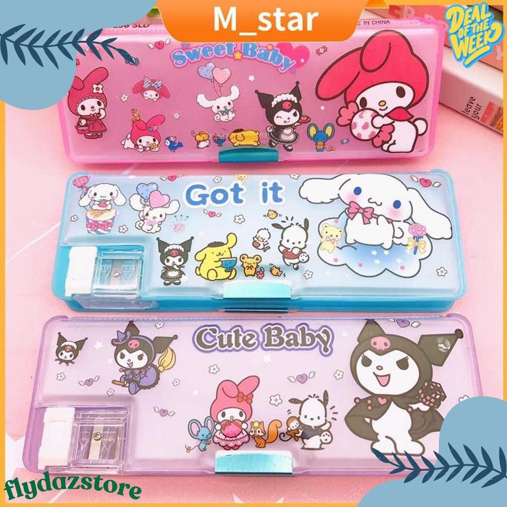 

Tempat Pensil Magnet Karakter 2 Sisi Dengan Rautan Mini / Kotak Pensil Magnet Karakter / Pensil Case Sanrio Kuromi Lucu Diskon