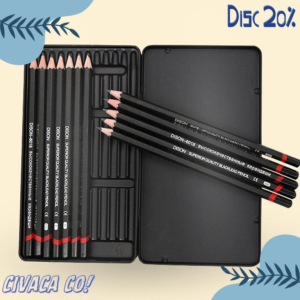 

12Pcs 2H-8B-Pensil Sketsa/Pensil Sketsa 1 Set/Pensil Menggambar/Set Pensil Sketsa/Pensil Khusus Menggambar Diskon Setengah Harga