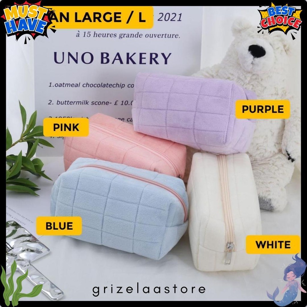 

Tempat Pensil Kotak Pensil Tas Kosmetik Pillow Pencil Case Pouch Make Up Alat Tulis Travel Bag Diskon