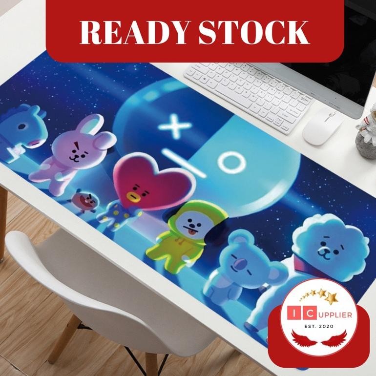 Terlaris [Ori] Icupplier Premium Mouse Pad Gaming 80X30Cm Ketebalan 3Mm Motif Bt21 Bts Lucu Untuk Ko
