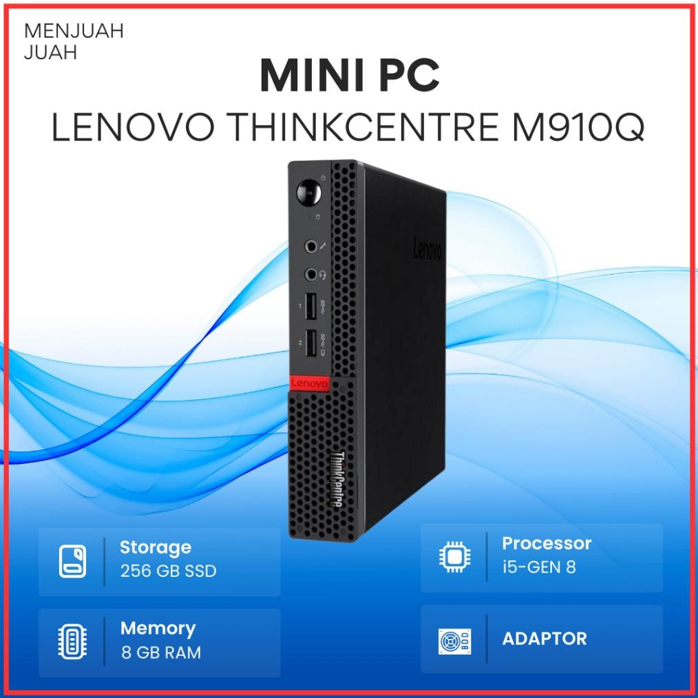 Terlaris Pc Mini Lenovo Thinkcentre M910Q I5 Gen 7 Ram 8Gb Ssd 256 Gb Murah Berkualitas