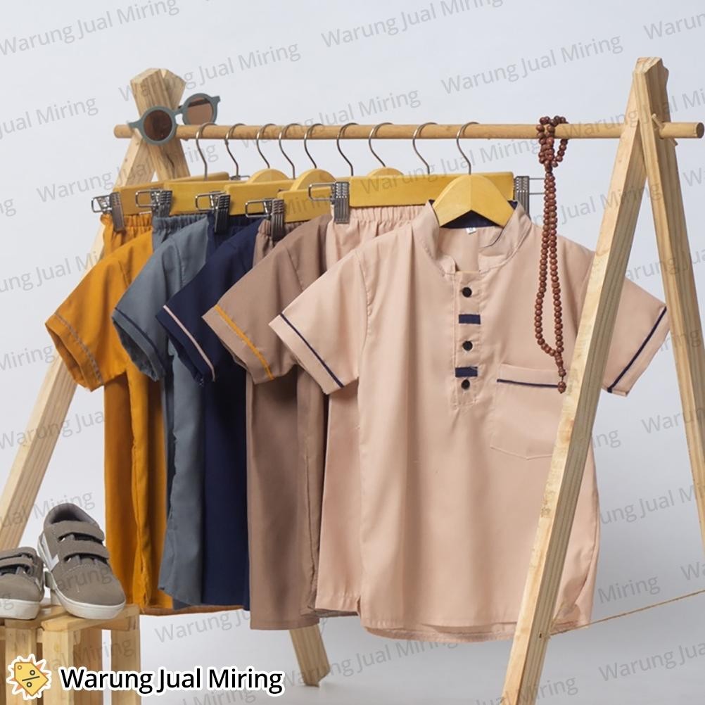 Best SETELAN Anak Laki Kemeja Celana Koko Sarkoci 1-10 Tahun Baju Anak Kancing Panjang Cowok Cowo Ba