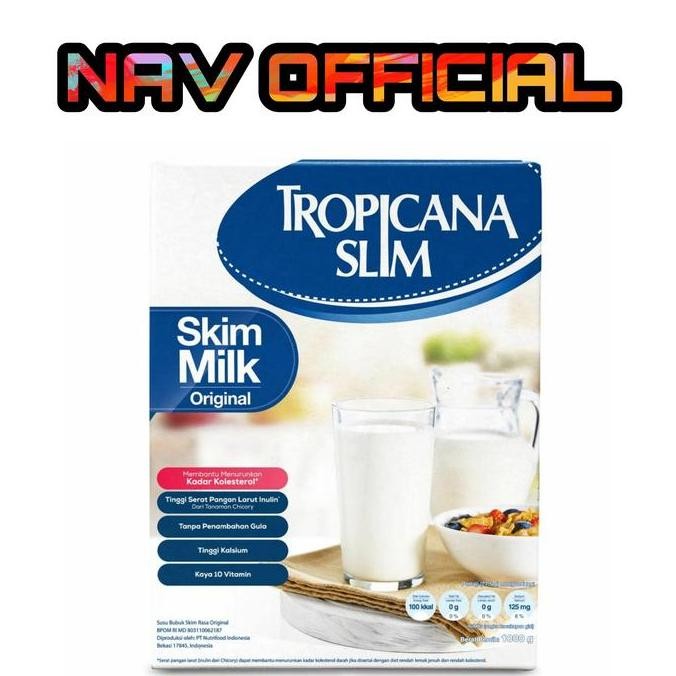 

Tropicana Slim Non Fat Skim Milk (Susu Original 1Kg/ 1000gr) PM