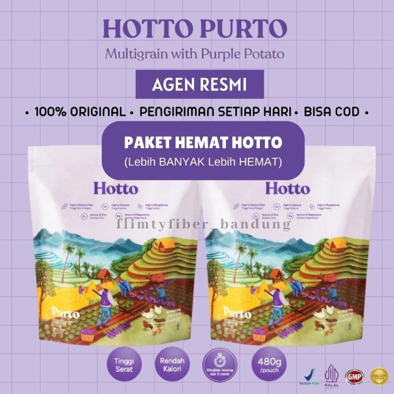 

Hotto Purto 1 Pouch | 2 Pouch Multigrain With Purple Potato Original Oat Ubi Ungu Sweet Potato Gerd Meal Replacement Sereal Makanan Pengganti Sarapan High Fiber Melancarkan Pencernaan Menurunkan Berat Badan Bandung Halal BPOM Official Store Hoto Puro Nugi