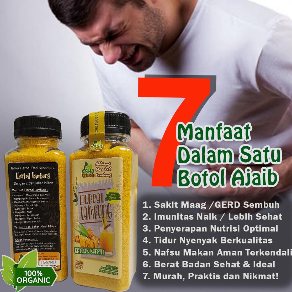 

Obat Herbal Asam Lambung Kronis Obat Maag Kembung Sakit Perut Ampuh Biang Kunyit Gold 7in1 Nugi