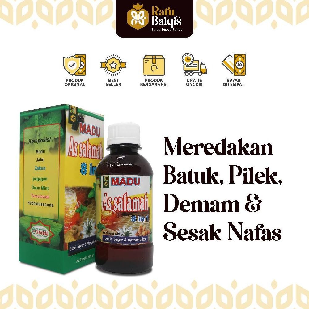 

Madu Batuk Pilek Demam 8 in1 280 Gram As Salamah Original Nugi