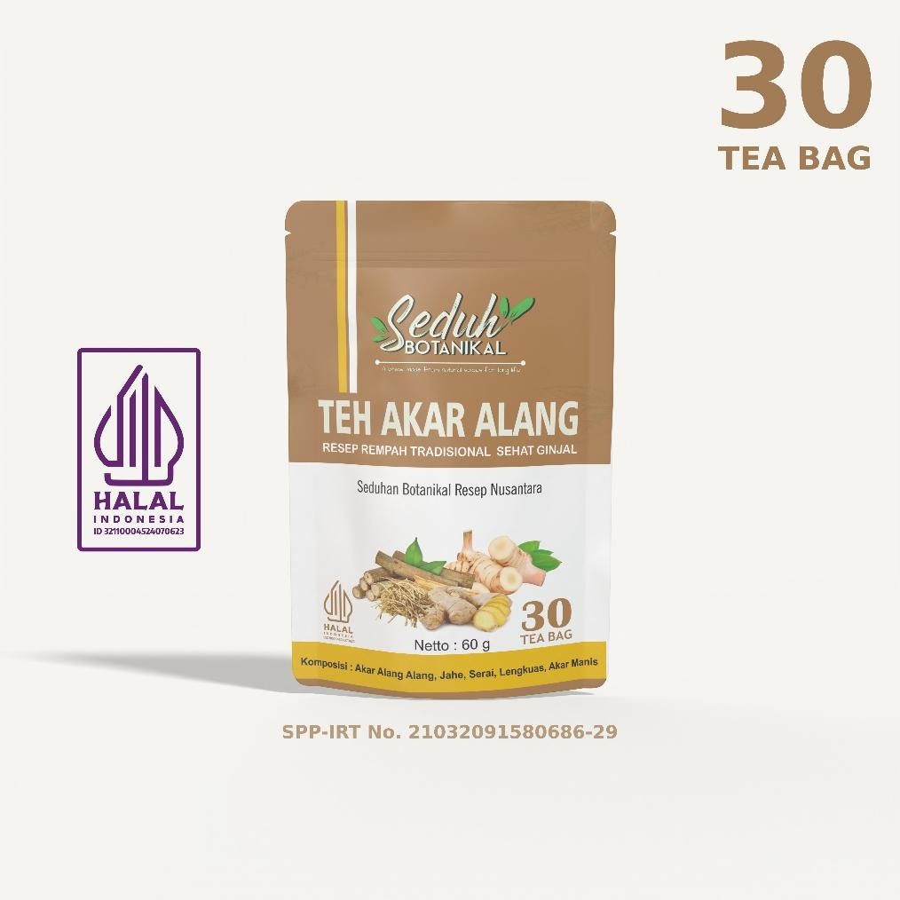 

SEDUH BOTANIKAL Teh Akar Alang | Sehat & Detox Ginjal | Resep Teh Rempah JSR | 30 Tea Bag Nugi
