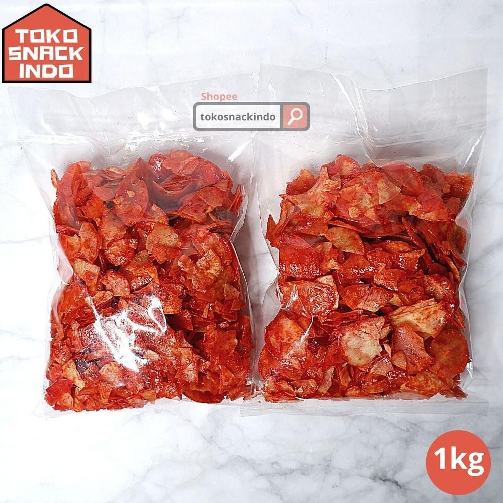 

KERIPIK SINGKONG PEDAS 1Kg Nugi