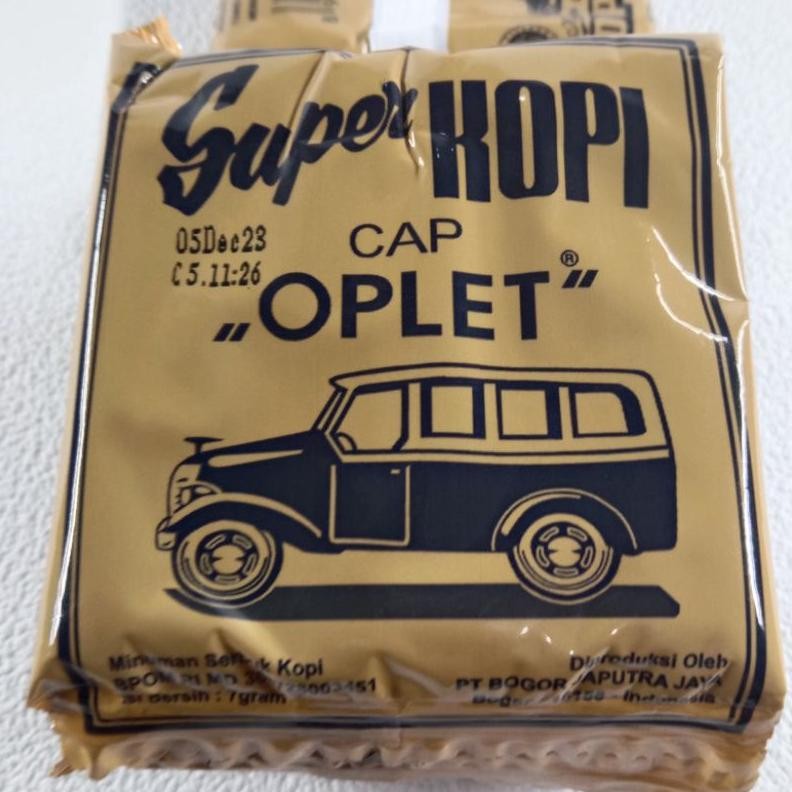 

Kopi oplet tanpa gula 1 pak isi 30 sachet @8gr Nugi