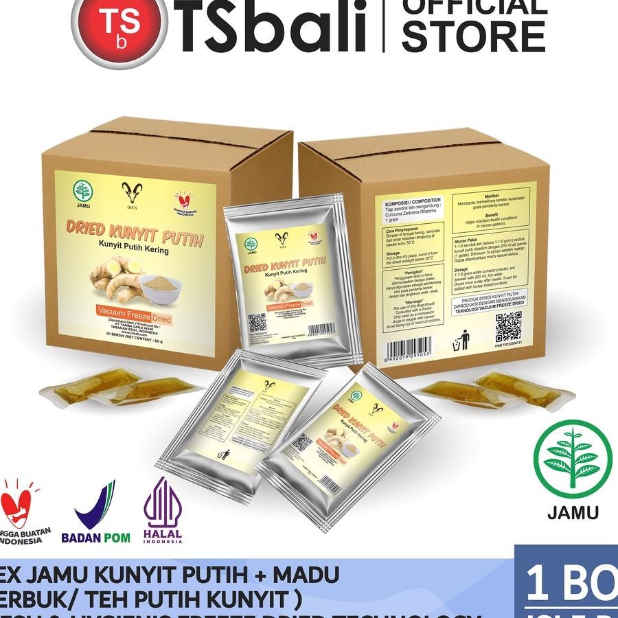 

Ibex Jamu Kunyit Putih Serbuk Teh Kunyit Putih Fresh Hygienis Freeze Dried Technology
