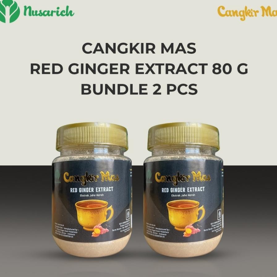 

Cangkir Mas Jahe Merah Ekstrak 80 Gram Bundling 2Pcs