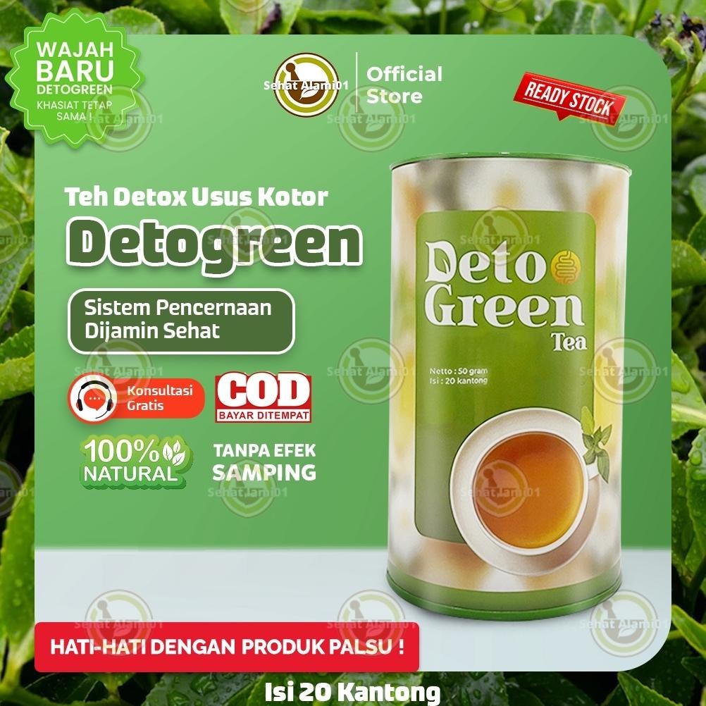 

Detogreen Teh Herbal Sistem Pencernaan Detox Usus Kotor Teh Organik Teh Diet Celup Nugi