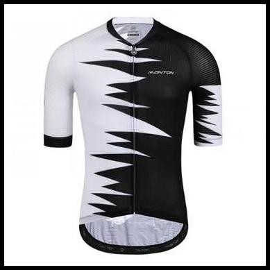 Jersey Sepeda Pria Monton Short Sleeve Men Jersey Roar Black White