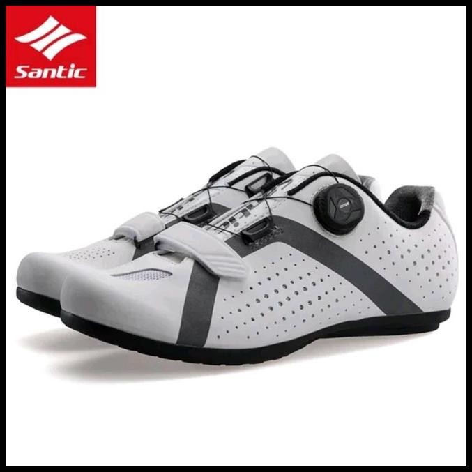 Sepatu sepeda santic men non cleat white