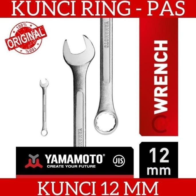 Yamamoto Kunci Ring Pas / Combination Wrench Ukuran Kunci 12 / 12Mm