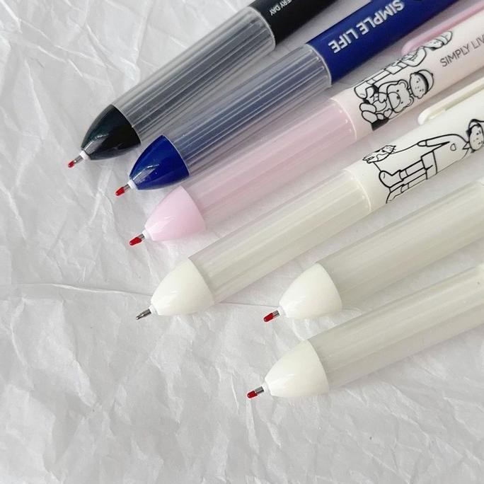 

Winzige Set 6Pcs Pulpen Gel Lucu 0.5Mm Cute Click Gel Pens Pulpen Aesthetic Pen Mekanik Tinta Hitam Stationery Plastik Pena