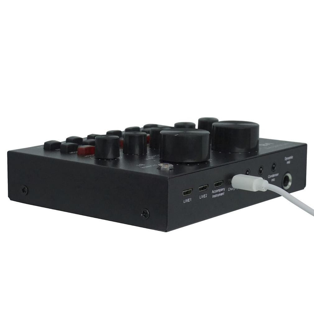 Berkualitas Caseabc-Soundcard Sound Card V8 Bluetooth Live Broadcast Mixer Bluetooth Audio Usb Exter