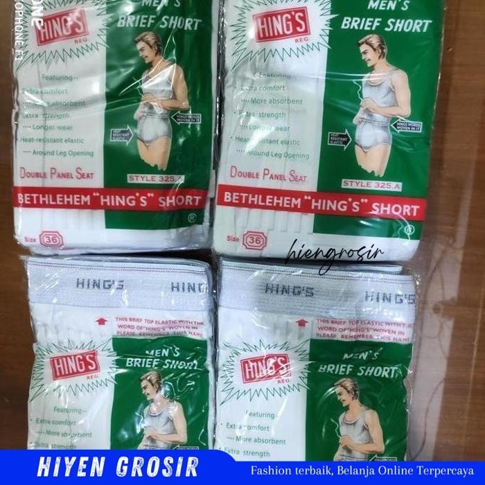 HG- CELANA DALAM PRIA HINGS HONGKONG, ORIGINAL UKURAN 323436     BY HIEN GROSIR PRODUK BAGUS !!