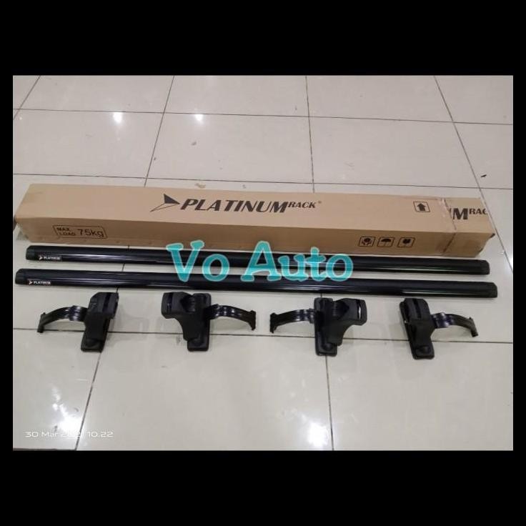TERMURAH PAKET ROOF RACK & CROSS BAR JEPIT BODY 140CM PLATINUM MOBIL GRAND MAX 