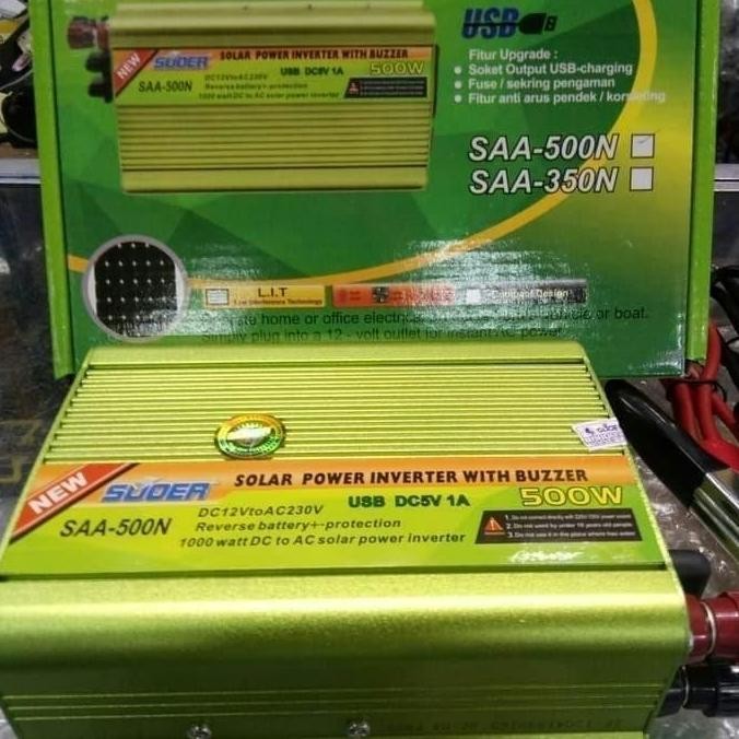 SUOER Power Inverter 500 Watt 500w 500 w 500watt DC to AC TERBAIK