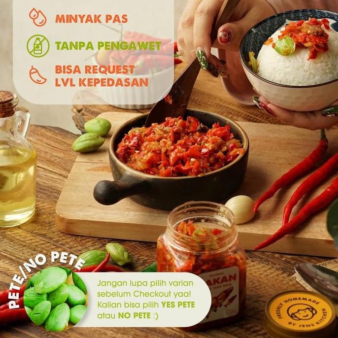 

Sambal Cabe Ikan Asin Jens Kitchen 200 gram pedas gurih