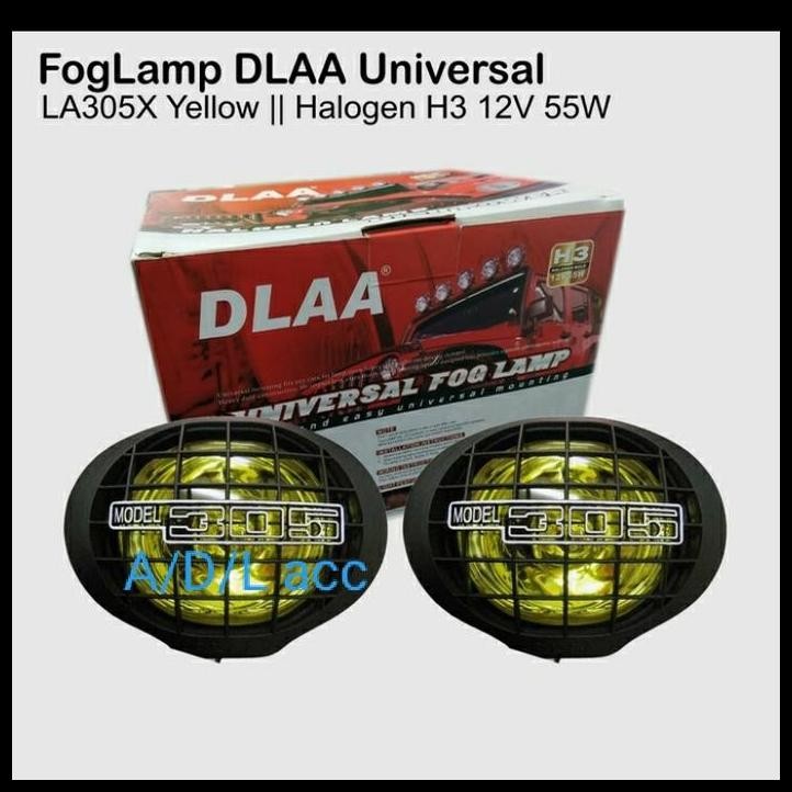 TERBARU LAMPU TEMBAK SOROT PENERANG FOGLAMP OVAL KUNING UNIVERSAL LA 305 