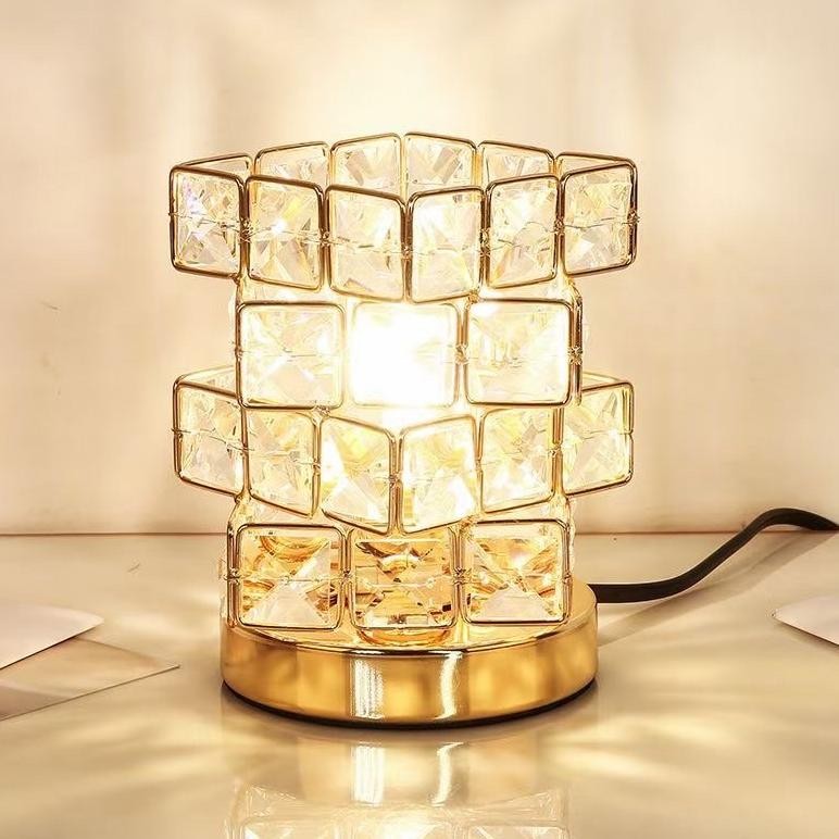 Terlaris Lampu Tidur / Lampu Tidur Crystal / Lampu Hias / Lampu Meja / Lampu Mewah / Lampu Elegan / 