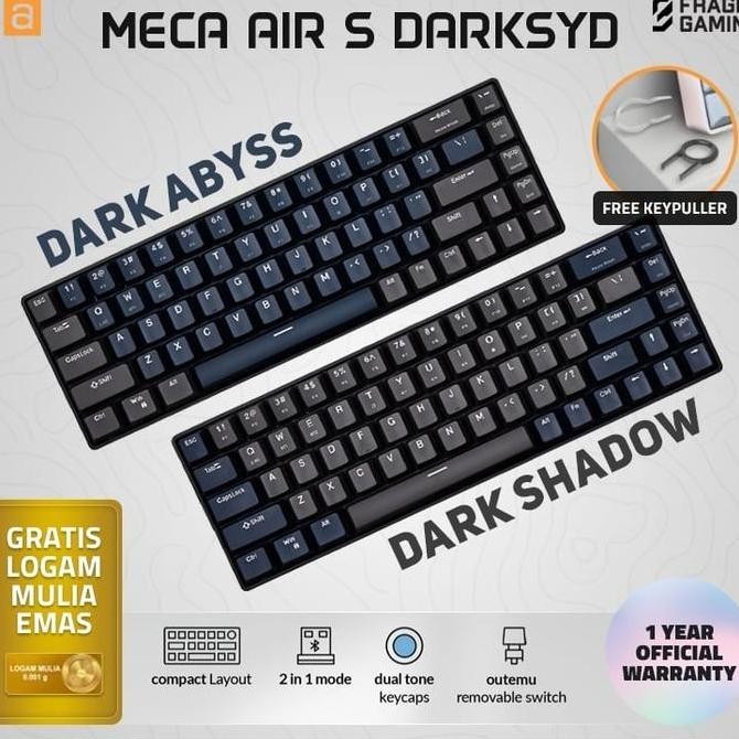 TERMURAH - Digital Alliance Meca Air S Darksyd 65% Wireless DA MecaAirS SAMecaAirS MecaAir Keyboard 