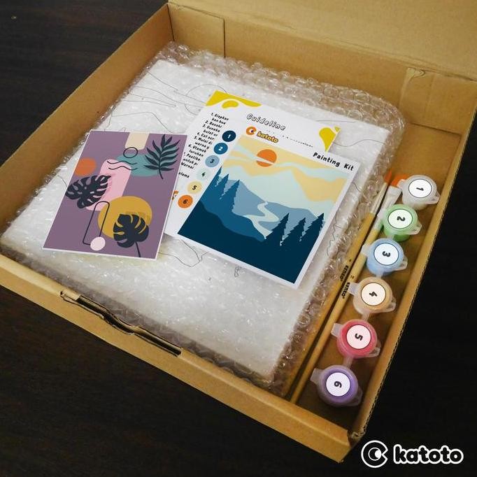

PAINT BY NUMBERS SILHOUETTE SERIES. PAKET MELUKIS CANVAS 20X20 CM