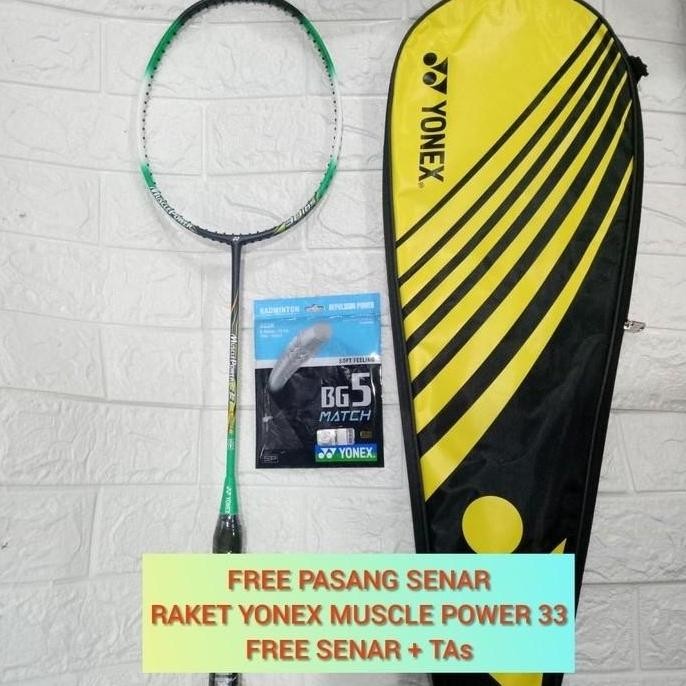Free Raket Badminton Muscle Power Mp33 Set Lengkap Ori