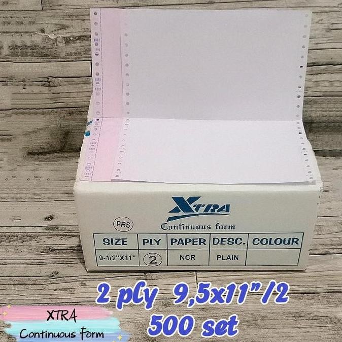 

BEBAS ONGKIR - kertas continuous form 2ply 9.5x11"/2 500set