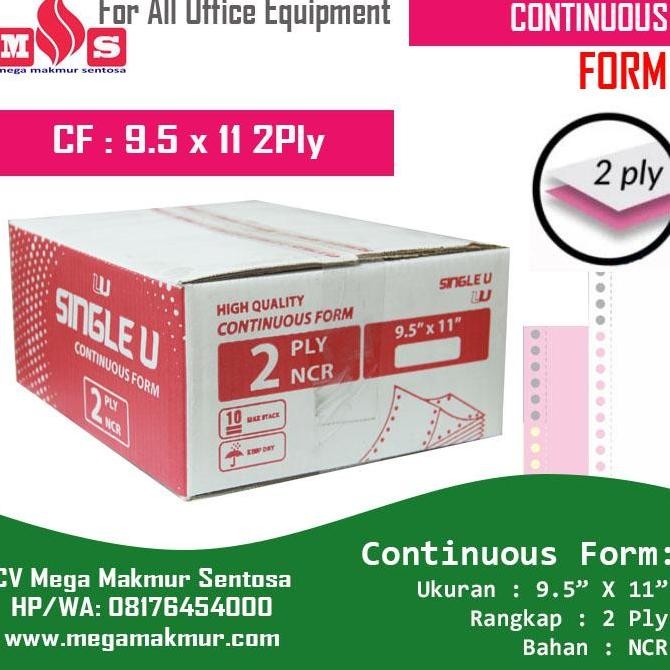 

BEBAS ONGKIR - KERTAS CONTINUOUS FORM K2 UK: 9.5 X 11 2Ply Atau 2Ply/2 PRS