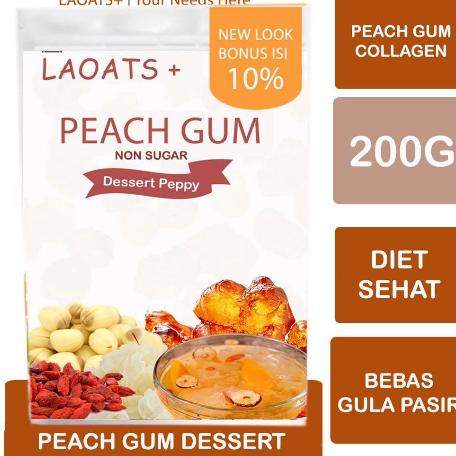 

Peach Gum Laoats Non Sugar 200G Alami