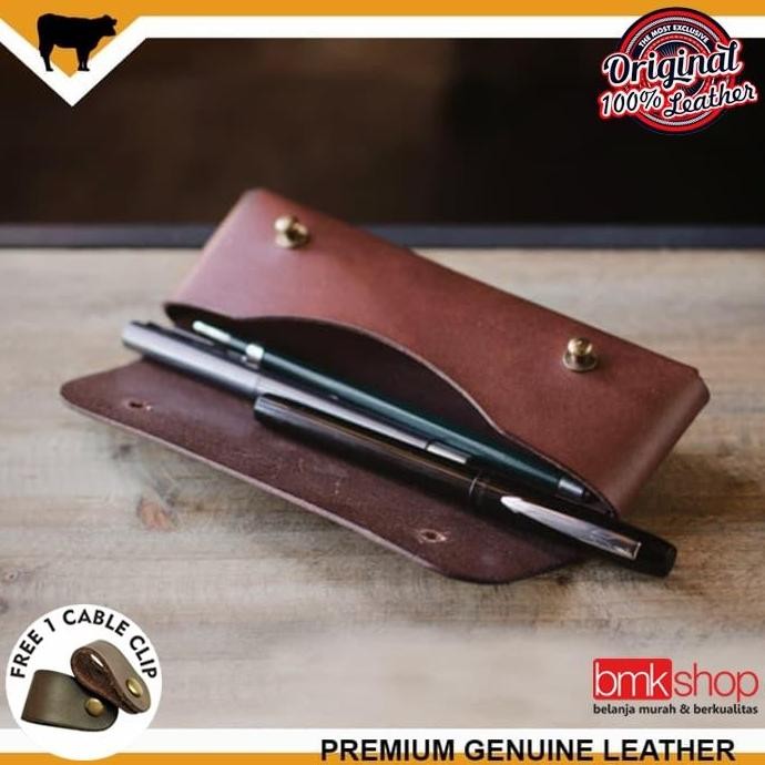 

Sarung Tempat Pensil Dari Kulit Sapi Asli Hand Made