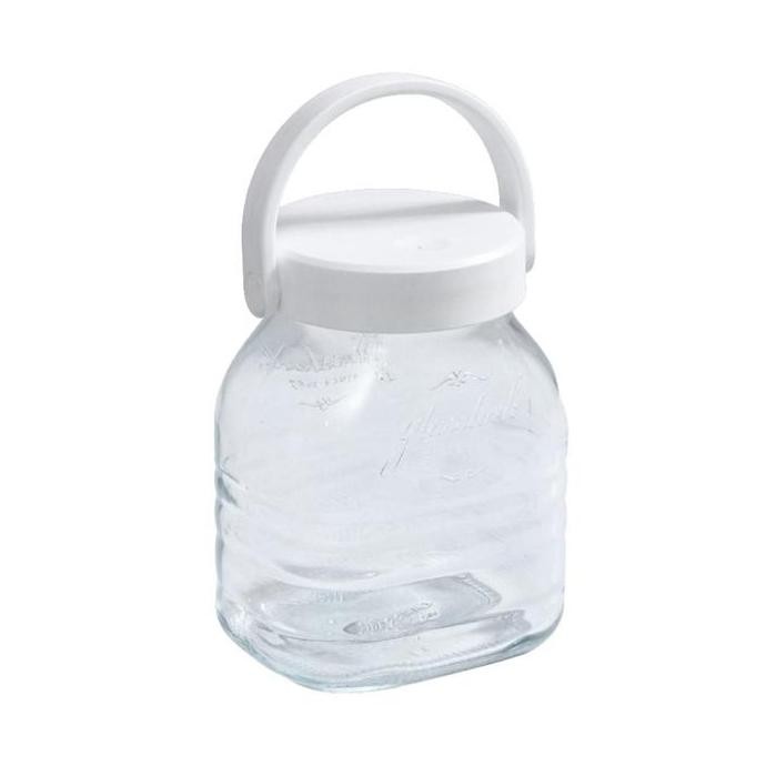 - Glasslock 1 Ltr Stoples Retro - Putih