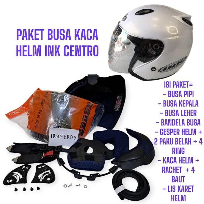 Busa Helm Ink Centro, Karet Helm Dan Kaca Helm Ink Centro Warna Bening