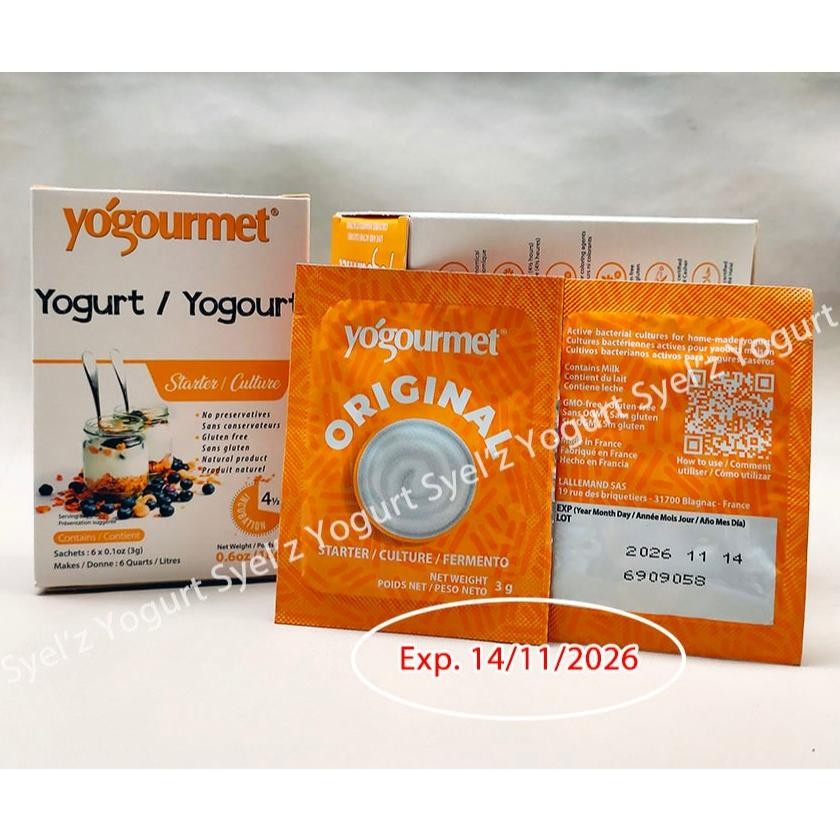 

Bibit Yogurt (2 sachet @ 3g) - Yogourmet Yogurt Starter Made in Canada Nugi