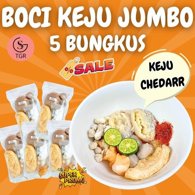 

5 Bungkus Boci Keju Jumbo Kuah Kaldu - Keju Chedar
