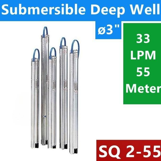 NEW Pompa Submersible Grundfos 3 inch SQ 2-55 0.75PK